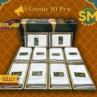 ZS - 10 PCS Limited Edition Sarung Atlas Favorit 520 Edisi Hanifah Original Putih Polos