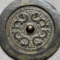 Bronze Mirror of Tang Dynasty and Han Dynasty Bronze Mirror Craft is Exquisite and Rich (Four Dragon Inscription)