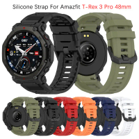 Tali Jam Tangan Silikon, Untuk Amazfit T-Rex 3 Pro 48mm, Selesa, Sesuai untuk Gelang Amazfit T-Rex 3
