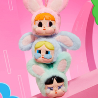 🌟現貨🌟 泡泡瑪特 X CRYBABY 飛天小女警 搪膠臉毛絨 ❤️ popmart 鑰匙圈 吊飾 | 米娜生活