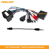FEELDO Car Media Android Radio Player 16Pin Wire Harness For Chevrolet Trax Cruze Aveo Buick Regal Power Cable