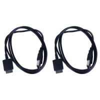 2X USB Data Charging Cable Cord for Sony Walkman E052 A844 A845 MP3 MP4 Player Black
