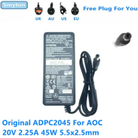 Original AC Adapter Charger For PHILIPS AOC 20V 2.25A 45W ADPC2045 LCD Monitor Power Supply Adapter