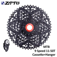 ZTTO MTB Bike 9 Speed 50T Cassette Mountain Bicycle 9S Flywheel 11-50T Freewheel Sprocket Steel For M430 M4000 M590 Cycling Part