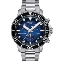 (送原廠錶帶)TISSOT 天梭 官方授權 Seastar海星300米潛水石英錶(T1204171104101)