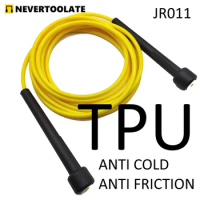 JR080-TPU 12.5cm small handle -35℃ Anti cold winter jump rope with RA handle TPU PU 5MM rope fitness crossfit