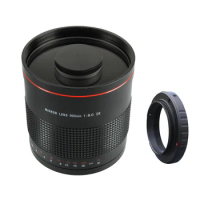900mm f/8.0 MF Mirror Telephoto T2 Mount Lens + Adapter For Nikon DSLR Camera D780 D850 D3400 D800 D5100 D7500 D7100 D700 D750