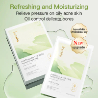 Icesea Tea tree plant mud mask, helps unclog blackheads, tighten pores, hydrate and moisturize, brig