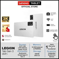 Lenovo Legion Tab Snapdragon 8 Gen 3 16GB 512GB Android 14 8.8 Inch 2.5K LTPS 165Hz Gaming Tab White