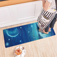 【半島良品】夢境月鹿/頂級防油防滑皮革地墊_45x120cm(廚房 門口 止滑 防水 免打理 回彈 地墊 地毯 防摔)