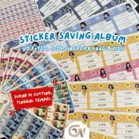Sticker Saving Album Menabung 120 hari, 240 hari, Replika Uang dan Nabung Cicil Sudah di Cutting Che