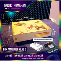 Box amplifier zk-ht21 akrilik bening 25x30x6cm cocok untuk psu model jaring plus aksesoris