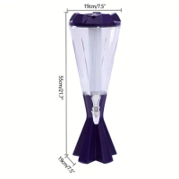 1pc Acrylic Drink Dispenser, 3L/101.44oz Drink Tower Dispenser With Ice Tube, Reusable And Leak Proof Drink Container, For Resta