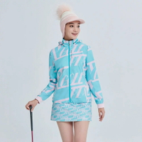【SUPER GOLF】PGA TOUR 印花薄外套(女)-水色藍 [APP下單享4%點數]