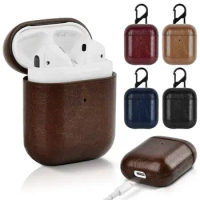 PU Leather Earphone Case For Apple Airpods 1 2 Business Man Headphone Case For Apple AirPods 3 Pro Protective Case With Keychain