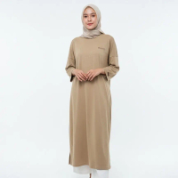 Long Tunik Kaos Wanita By JMORE Bahan Cotton Katun Combed 24s/30s Panjang Tunik Midi