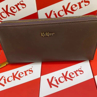 KIckers Genuine Cowhide Leather Unisex Long Wallet Purse #1KIC 0169 kulit asli dompet