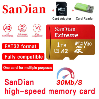 Original 128GB Flash Card หน่วยความจำ SD Card 256GB 512GB 1TB SD Card Sdtf Card 4K TF Memory Card Reader สำหรับศัพท์คอมพิวเตอร์
