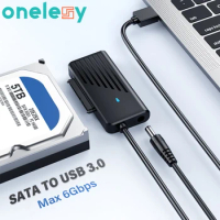 Onelesy SATA to USB 3.0 Adapter for 3.5 Inch SATA HDD SSD Hard Drive 2.5"/3.5" SATA Adapter UASP Fast 6Gbps USB SATA Converter