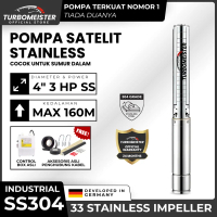 Pompa Satelit Stainless 4 Inch Turbomeister 3 HP - Submersible / Sibel - Sumur Dalam Maks 160 M