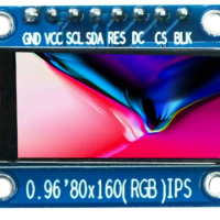 1pcs IPS 0.96 inch 7P SPI HD 65K Full Color OLED Module ST7735 Drive IC 80*160 tft