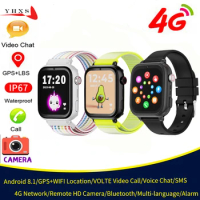 2024 New Smart 4G Kids GPS WIFI Trace Location Sim Card Phone Watch with Camera, Voice Video SOS Calls Ideal for Kids Students