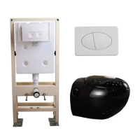 Black toilet, small household, suspended water closet, colored toilet, wall mounted toilet