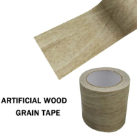 1Roll Realistic Wood Grain Repair Adhensive Duct Tape Furniture Renovation Skirting Line Floor Sticker Home Decor Accessories
