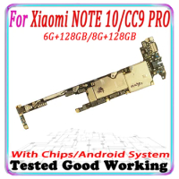 For Xiaomi Mi Note10 Note 10 CC9Pro CC9 Pro Motherboard with ROM Circuits Card Fee Plate 100% Original Working Mainboard