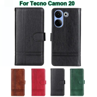 PU Leather Case For Tecno Camon 20 Pro 5G Case Original Wallet Capa Phone Cover Cases For Capinha Tecno Camon 20 20 Pro 4G Funda