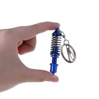 Universal Adjustable Alloy Car Interior Suspension Keychain Coilover Spring Car F19A