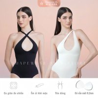 [SUNNI - Có Mút] Shapewear Bodysuit WSTORE Cổ Yếm - Áo Bodysuit Shapewear WSTORE Phối Đa Dạng Dây Áo