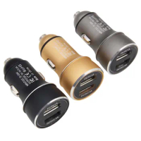 300pcs/lot High Quality Car Charger Adapter Dual USB DC 5V 2.4A for Phone Charging For Mobile Phones