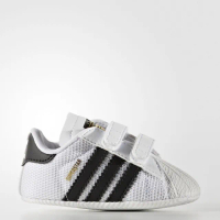 【adidas 愛迪達】Superstar CRIB 小童鞋 運動 休閒 經典 白 黑 愛迪達(S79916)