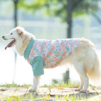 Summer Pet Clothes Big Dog Shirt Schnauzer Welsh Corgi Shiba Inu Samoyed Husky Bull Terrier Labrador Golden Retriever Clothing
