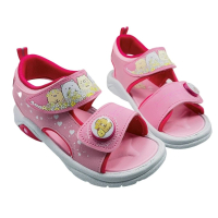 【樂樂童鞋】台灣製角落生物電燈涼鞋-粉色(涼鞋 兒童涼鞋 燈鞋 電燈鞋)