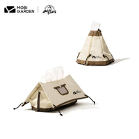 MOBI GARDEN紙巾盒迷你帳篷形狀用於抽紙捲室外室內裝飾