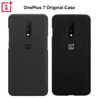100% Official Sandstone Silicone Back Cover for OnePlus 7 Protective Case Original Accessories Karbon Nylon Bumper Shell