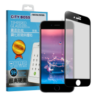 CITY BOSS for  iPhone 6 Plus /iPhone 6s Plus 霧面防眩鋼化玻璃保護貼-黑