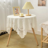 Vintage lace white tablecloth, light luxury dust cover for coffee table, bedside, TV cabinet, rectan