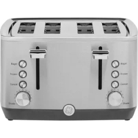 Stainless Steel Toaster | 4 Slice | Extra Wide Slots for Toasting Bagels, Breads, Waffles &amp; More | 7 Shade Options，1500 Watts