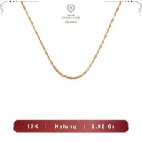 Kalung Emas Model Cassandra Polos Rosegold 17K/750 Terbaru Termurah Asli