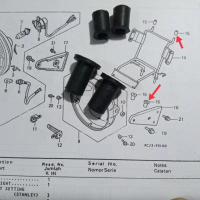 Karet Braket Lampu Depan Honda Tiger Lama Tilas Tilam Tirev Mega Pro
