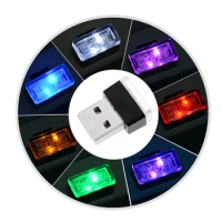 Car USB atmosphere light LED modification-free decorative light car interior foot lighting car mood light