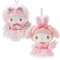 小禮堂 【限購】 Sanrio 三麗鷗 絨毛玩偶吊飾 (我的小小寶藏) Piano 美樂蒂