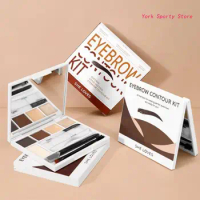 Brow Eyebrow Set Eyebrow Makeup Contour Kit with Eyebrow Powder,Brow Gel,Eyebrow Stencils Brush for Women Men