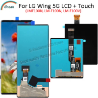 6.8'' Original For LG Wing LCD Touch Panel Screen Digitizer Assembly Replacement For LG Wing 5G LCD LMF100N, LM-F100N, LM-F100V