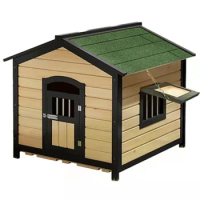 Wood Cat Accessories Dog House Indoor Toys Large Cage Cover Fence Playpens Dog House Door Villa Casa Dog Furniture