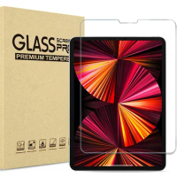2 Pack 9H Tempered Glass Film Protection Shield Screen Protector for iPad Pro 11 Inch 2021 2020 2018/iPad Pro 11" 3rd 2nd 1st