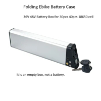 Empty Ebike Battery Case 24V 36V 48V Folding Ebike Battery Box with 30pcs 40pcs 18650 Cell Holder